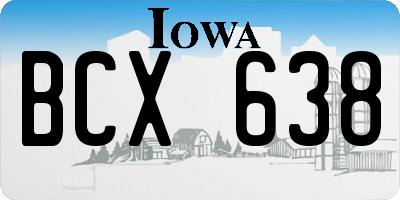 IA license plate BCX638