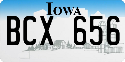 IA license plate BCX656