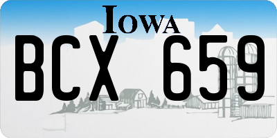 IA license plate BCX659