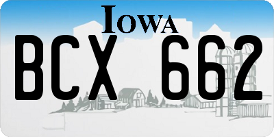 IA license plate BCX662