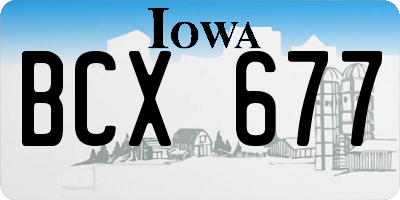IA license plate BCX677