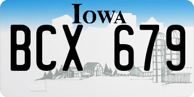 IA license plate BCX679