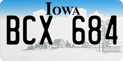 IA license plate BCX684
