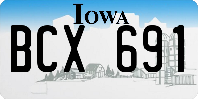 IA license plate BCX691