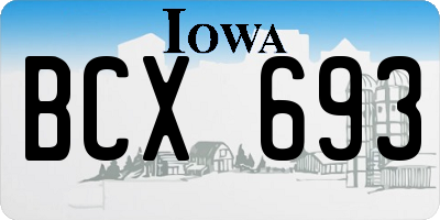 IA license plate BCX693