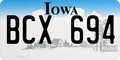 IA license plate BCX694