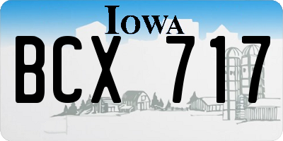 IA license plate BCX717