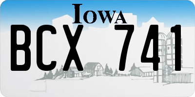 IA license plate BCX741