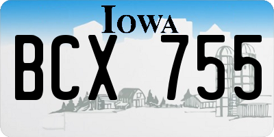 IA license plate BCX755