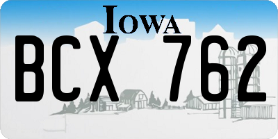 IA license plate BCX762