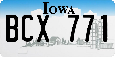 IA license plate BCX771