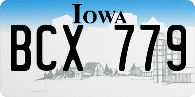 IA license plate BCX779