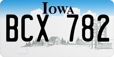 IA license plate BCX782