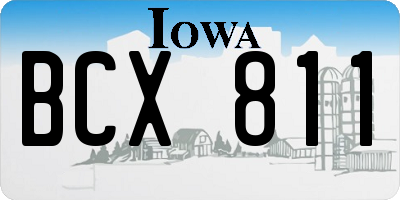 IA license plate BCX811