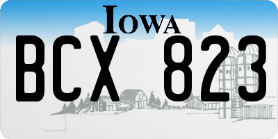 IA license plate BCX823