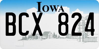 IA license plate BCX824