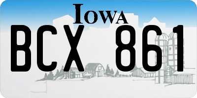 IA license plate BCX861
