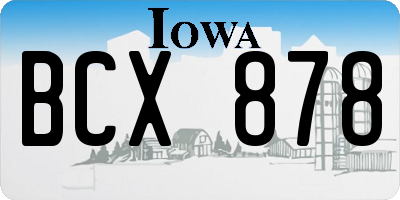 IA license plate BCX878