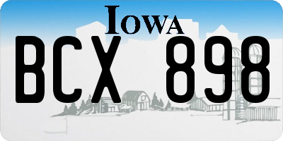 IA license plate BCX898