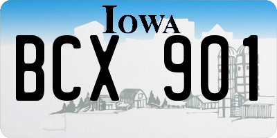IA license plate BCX901