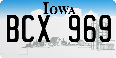 IA license plate BCX969