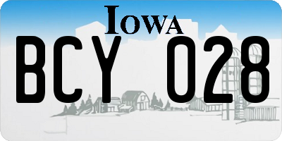 IA license plate BCY028