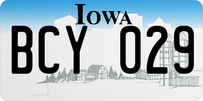IA license plate BCY029