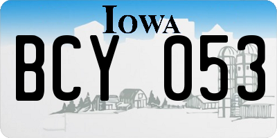 IA license plate BCY053