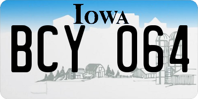 IA license plate BCY064