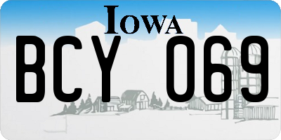 IA license plate BCY069