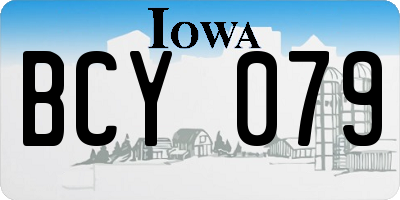IA license plate BCY079
