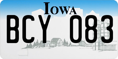 IA license plate BCY083