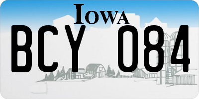 IA license plate BCY084