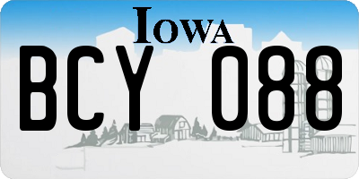 IA license plate BCY088