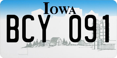 IA license plate BCY091