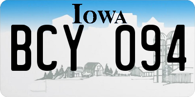IA license plate BCY094