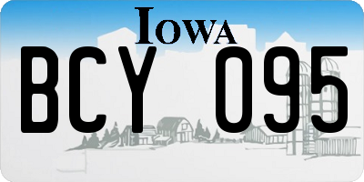 IA license plate BCY095