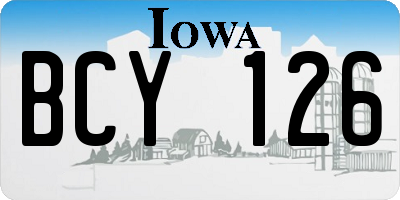 IA license plate BCY126