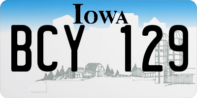 IA license plate BCY129
