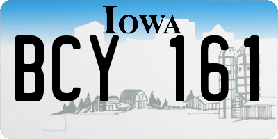 IA license plate BCY161