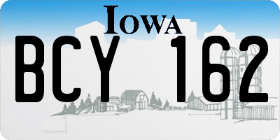 IA license plate BCY162