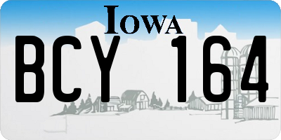 IA license plate BCY164