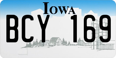 IA license plate BCY169
