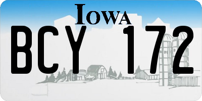 IA license plate BCY172