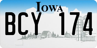 IA license plate BCY174