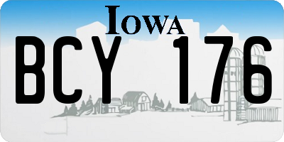 IA license plate BCY176