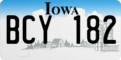 IA license plate BCY182