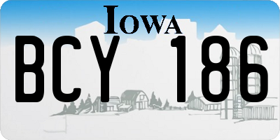 IA license plate BCY186