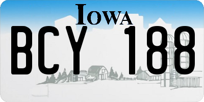 IA license plate BCY188