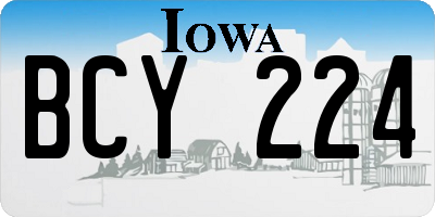 IA license plate BCY224